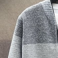 thumbnail image 3 of Striped Color Block Sweater Men Zip Up Cardigan Sweater Plus Size Long Sleeve Knit Cardigan Slim Fit Knit Sweater Jackets Coat Outwear, 3 of 5