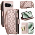 thumbnail image 2 of For Google Pixel 10 / 10 Pro 5G RFID Blocking Wallet Case, Crossbody Purse Phone Case with 9 Card Slots, Zipper Pocket & Detachable Strap,Rose Gold,For Pixel 10 / 10 Pro, 2 of 9