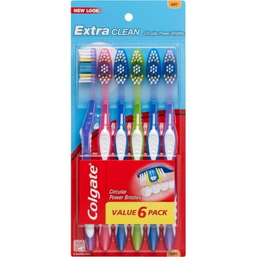 Colgate Extra Clean Full Head Toothbrush, Soft - 6 Count