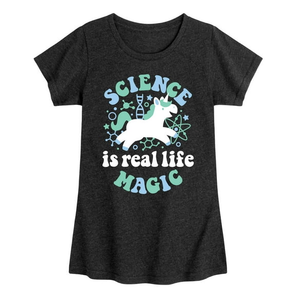 Instant Message - Science Is Real Life Magic - Toddler & Youth Girls Short Sleeve Graphic T-Shirt