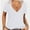 White, variant on Women Fashion Deep V-Neck Short Sleeve Tops Solid Casual Loose Basic T Shirt
