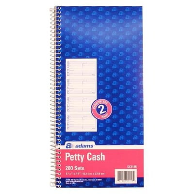 adams two part petty cash book abfsc1156 walmart com