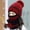 Red, variant on Tejiojio Winter Scarf Clearance Adult Windproof Hat Cycling Skiing Knit Hat Scarf Mask Sets Warm Knitted Cap