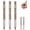 Gold*3, variant on Geometric Decompression Pen, Funny Geometric Metal Crinkle Pen, Geometrics Metal Crinkle Pens Fidget, 0.5mm Retractable Metals Shape Shifting Switch Pens for Writing and Drawing (Gold*3)