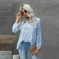 thumbnail image 6 of Fjuchai Women's Long Sleeve V Neck Casual Blouse Solid Color Pullover Loose Tunic Tops T Shirt S-XXL, 6 of 9