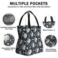 thumbnail image 3 of Pioneer Flower Floral Print Pattern Drawstring Lunch Bag Women - Drawstring Lunch Bag Insulated for Work Office - Stain-Resistant Large Lunchbags for Women with Multi-Pockets, 3 of 6