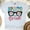 Ash, variant on Unisex Spring Break 2025 T-Shirt, Sunglasses Beach Graphic Tee, White, Size S