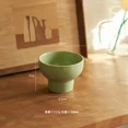 thumbnail image 1 of 4 Inch Retro Ceramic Bowl Cute Rice Bowl Noodles Container Cereal Soup Dessert Snack Bowl Kitchen Tableware Microwave Safe GreenMelon 4.25 inch, 1 of 6