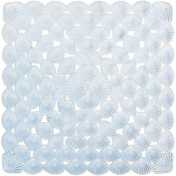 Attraction Design White Textured PVC Non-Slip Bath Mats, 21" x 21"