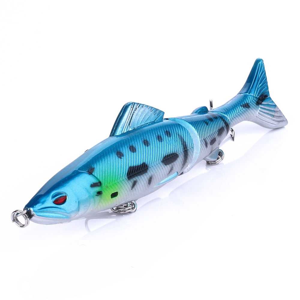 HENGJIA Fishing Lures 8pcs Multi Jointed Fish Fishing Kits Slow Sinking Lifelike Swimbait Freshwater and Saltwater for Trout Bass Lures, 4.92"/0.62oz