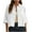 White, variant on Fengactive Women's 3/4 Sleeve Jacket Lightweight Loose Spring Lapel Button Down Casual Cropped Cardigan Shirts