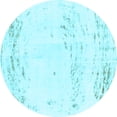 thumbnail image 1 of Ahgly Company Indoor Round Abstract Light Blue Modern Area Rugs, 7' Round, 1 of 4