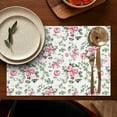 thumbnail image 5 of Pioneer Flower Floral Print Pattern Summer Placemats Table Placemats Set Of 4-Linen Kitchen Washable Placemats Table Mats 12x18 Inch Non-Slip Heat Resistant, 5 of 5