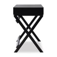 thumbnail image 4 of Linon Peggy Two Drawer Writing Desk with X Frame Legs in Black Painted Wood, 4 of 16