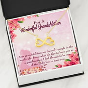 Grandmother from Grandchild Stainless Steel Infinity Necklace Grandma Heartfelt Message