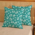 thumbnail image 6 of Spring Flower Pillow Covers 18x18 Turquoise Cyan Teal Floral Farmhouse Decor Throw Pillows Case for Couch Seasonal Pillowcase Outdoor Decorative Cushion Case for Sofa Bed Decorations Set of 2, 6 of 6