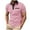 Pink, variant on hoksml Mens Summer Athletic Short Sleeve Solid Color Collared Button Polos Fashion Chest Pocket Colour Blocking T Shirt Classic Golf Shirts 2025 on Clearance