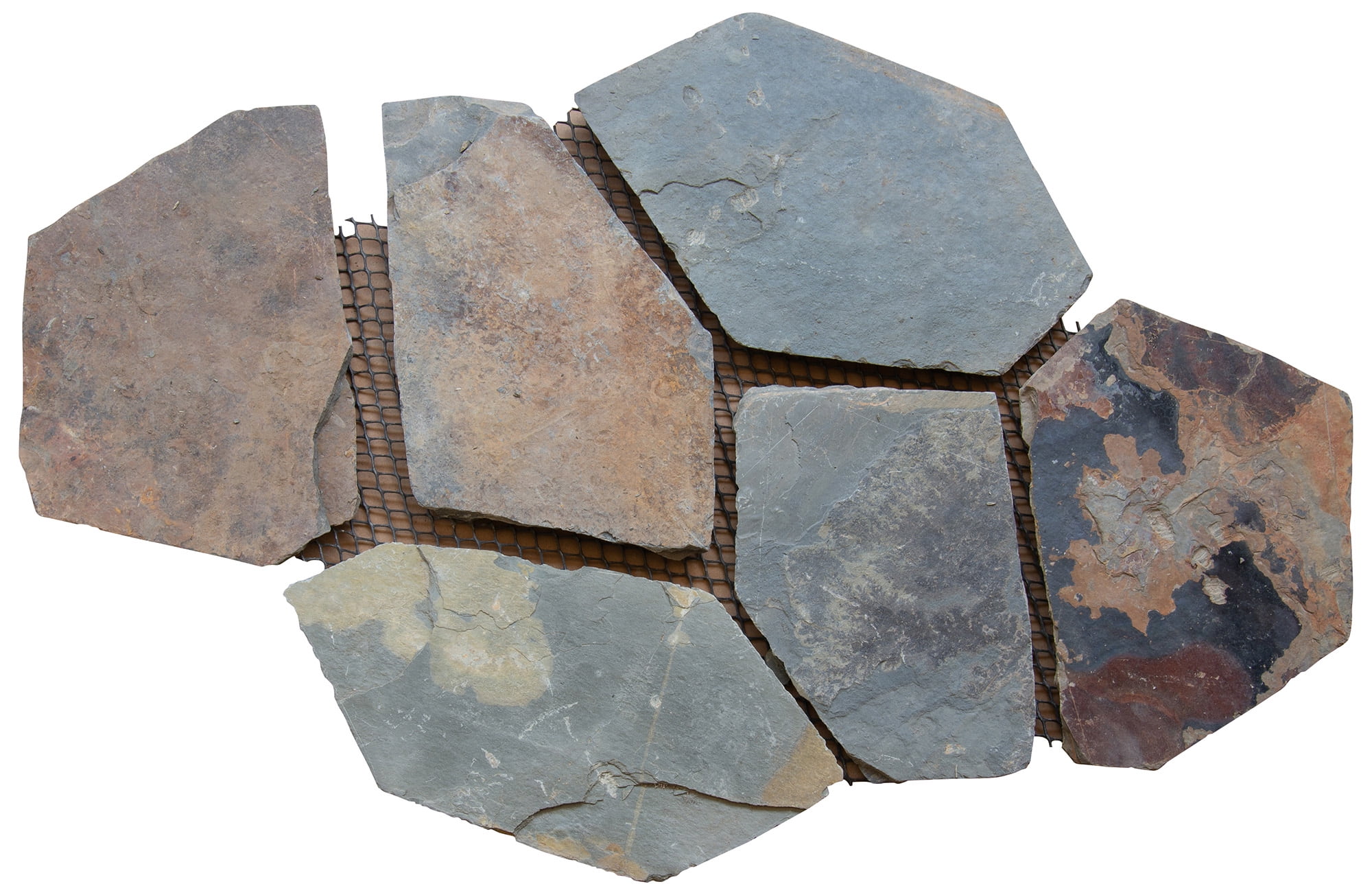 MSI California Gold 18 in. x 24 in. Natural Slate Meshed Flagstone Paver Tile