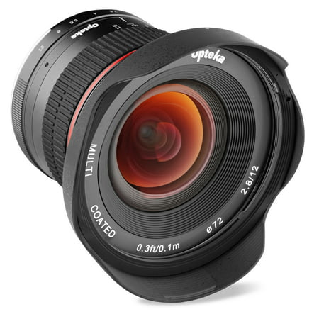 Opteka 12mm f/2.8 HD MC Manual Focus Wide Angle Lens for Canon EF-M Mount APS-C Digital