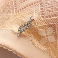 thumbnail image 4 of Alun Lace No Underwire Bras for Women Lightweight Breathable Comfy Push up Shaping T-Shirt Bra for Big Fashion Sheer Through Splicing Design Thin Padding Bralettes Beige 36, 4 of 6