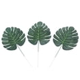 thumbnail image 1 of BRIGHTFUFU 10 Uds. De hojas de plantas tropicales Monstera artificiales de alta simulación, decoración para el hogar, fiesta, oficina, tienda, talla S, 1 of 8