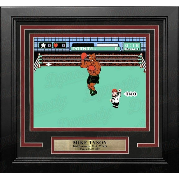 Mike Tyson Punch Out! Framed Video Game Photo