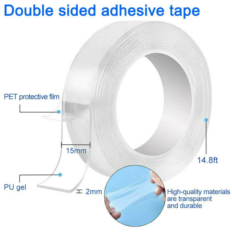 Nano Gel Two Side Adhesive Tape Removable Wide Double Sided Tape Heavy Duty  Reusable,Waterproof Bond,Carpet Tape,Mounting Tape - AliExpress