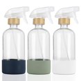 thumbnail image 1 of Botellas de aerosol HOMBYS de vidrio de bambú de 500 ml con funda de silicona, paquete de 3, 1 of 7