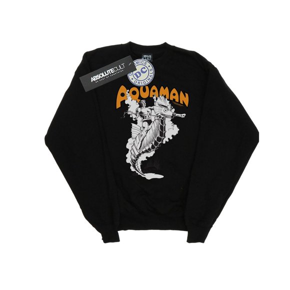 DC Comics Mens Aquaman Mono Action Pose Sweatshirt