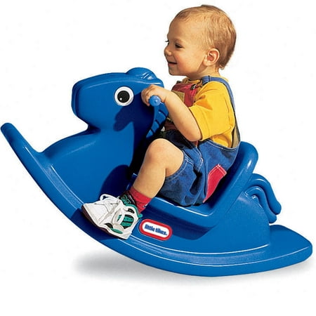 Little Tikes Rocking Horse in Blue  Classic Indoor Outdoor Toddler Ride-on Toy - For Kids Boys Girls Ages 12 Months to 3 Years old