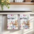 thumbnail image 7 of Easter Rabbits Kitchen Towels Set of 2, Cute Bunny Faisy Leaf Eggs Spring Colorful Plaid Absorbent Dish Towels for Kitchen, Microfiber Hand Towel, Quick Drying Tea Towel for Cleaning Dishcloths, 7 of 7