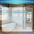 thumbnail image 5 of 2 Set Tub Spout Diverter Repair Kit, Includes 2 x Diverter Valve Stems, 2 x Cup Seals and 2 x Gates, Bathroom Shower Bathtub Leaky Faucet Repair Replacement Parts Replace, 5 of 8