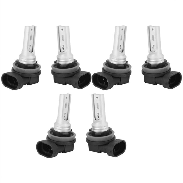 H8 H11 H16 Bombilla LED Antiniebla, H16 Lámpara Antiniebla LED Alta Potencia Csp-Y11, Blanco Frío 6500K (Paquete de 6)