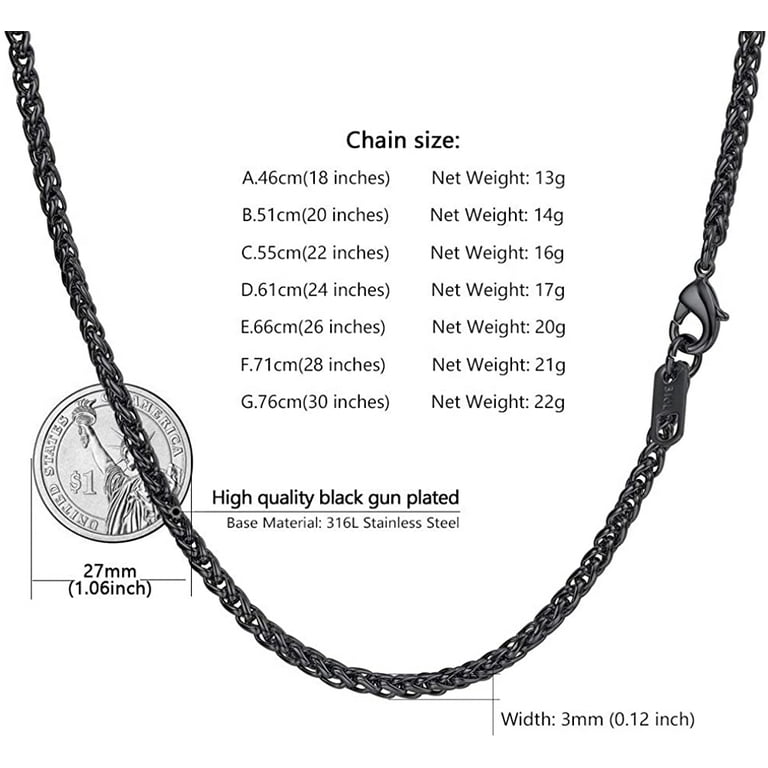 Black rope 2024 chain mens
