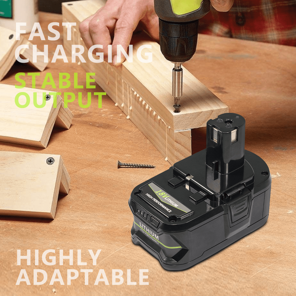 AERDU 18V 8.0Ah Battery 4-Pack, Replacement for RYOBI ONE+ 18V Power Tools