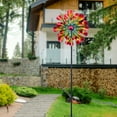 thumbnail image 6 of Hourpark 75 Inch Red Metal Kinetic Wind Spinner, 6 of 13