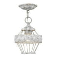 thumbnail image 1 of Golden Lighting 7856-1SF OY Ferris 1 Light 8 in. Semi-Flush Ceiling Light - Oyster, 1 of 5