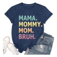 thumbnail image 1 of TSADFHJI Hauts de Noël pour Femmes Mode Décontractée Imprimée Col Rond Manches Courtes T-Shirt Haut 2 S Marine, 1 of 2