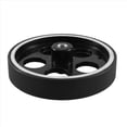 thumbnail image 4 of 2pcs 300mmX8mmX18mm Industrial Aluminum Rubber Measuring Encoder Meter Wheel for Industrial Encoder Encoder,2 x Encoder Wheel 2 x Wrench,Black, 4 of 6