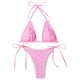 thumbnail image 1 of Conjunto de bikini dividido con estampado de color fluorescente floral fresco pequeño para mujer Traje de baño Fridja nalpqowj21848, 1 of 9