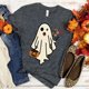thumbnail image 3 of Camisetas con estampado de flores, fantasma y calabaza para Mujer, ropa de fiesta de Halloween, Tops góticos de calle de Hip Hop, Camisetas para Mujer, gran oferta, 3 of 5
