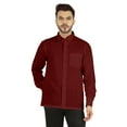 thumbnail image 1 of Bestman Solid Button Down Shirt For Men Long Sleeve With Patch Pocket Formal Business Wear, 1 of 7