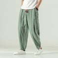 thumbnail image 2 of PEASKJP Men's Washed Out Short Elastic Relaxed Fit Summer Casual Cotton Work Shorts,Green L, 2 of 5