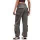 thumbnail image 2 of Pantalones Cargo para Mujer, Cintura Alta, Pierna , Holgados, Estilo Y2K, con 8 Bolsillos Gris L, 2 of 7
