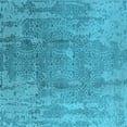 thumbnail image 1 of Ahgly Company Indoor Square Oriental Light Blue Industrial Area Rugs, 5' Square, 1 of 4