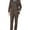 Brown, variant on by Needle & Stitch 12965 Mens 3-Piece Peak Lapel Modern Fit Suit- Burgundy - 40S