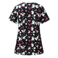 thumbnail image 1 of CNKOO T-Shirts à Manches Courtes Col en V Motif Dessin Animé pour Femmes Uniforme de Travail Infirmier, 1 of 7