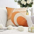 thumbnail image 3 of Abstract Boho Orange Mordern Decor Throw Pillow Covers 16"x16", Set Of 2, Linen Study Sofa Cushion Cover Indoor Living Room Home Decor, 3 of 7