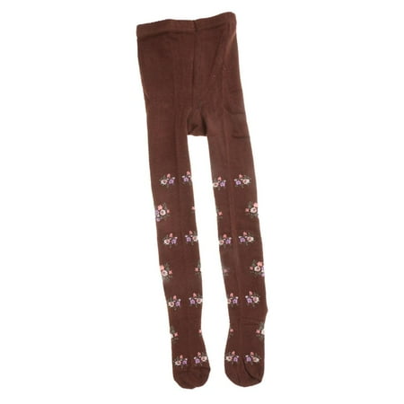 

Kids Toddlers Girls Tights Stretch Pantyhose Floral Stockings Coffee