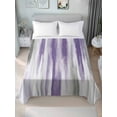thumbnail image 2 of King Size Flat Sheet Only, Purple Gray Soft Brushed Microfiber Bed Sheets, Vintage Country Abstract Gradient Aesthetic Hotel Quality Breathable Bedding Top Sheet, Easy Care, 105"x98", 2 of 9